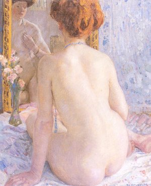 Reflections (Marcelle)                   
                    Carl Frieseke 1909 