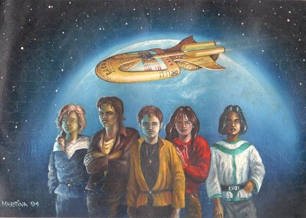 Waifs cast, art by Martina Plicerova, from the story by Invid Fan