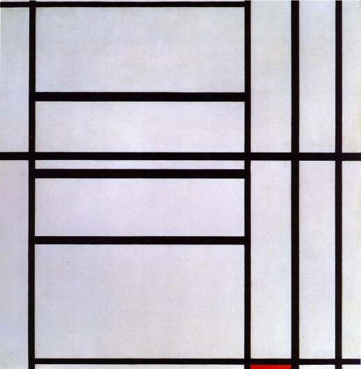 Mondrian: Composition with Red, 1939