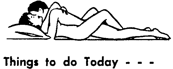 Note to self: Things to do today ... Don't forget sex!