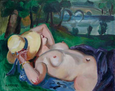 Andre Favory, Au Bord de Lac, 1930