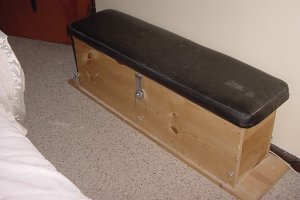 All around useful bench for tying a slave down in various positions (it's also a storage unit)...