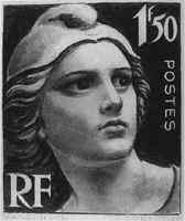 Stamp representing Marianne